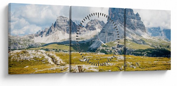 Tablou - Dolomite italiene (cu ceas) (90x30 cm)