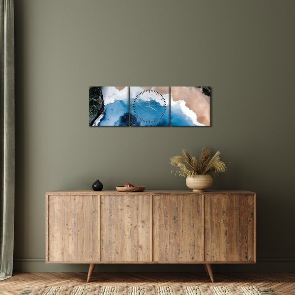 Tablou cu plaja Nusa Penida, Indonesia (cu ceas) (90x30 cm)