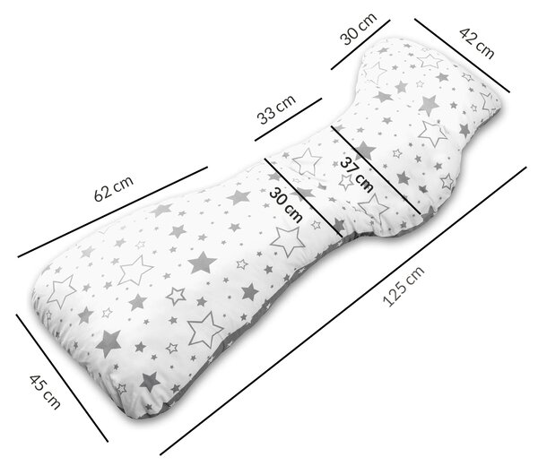 Perna gravide ergonomica Kidizi Alma Galaxy Grey, husa detasabila