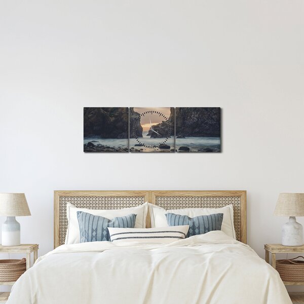 Tablou - În amurg (cu ceas) (90x30 cm)