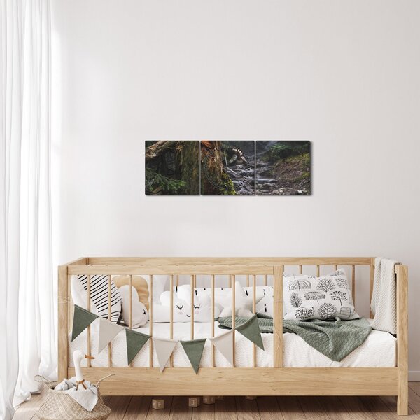 Tablou - În pădure (cu ceas) (90x30 cm)
