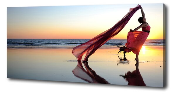 Imprimare tablou canvas dans femeie
