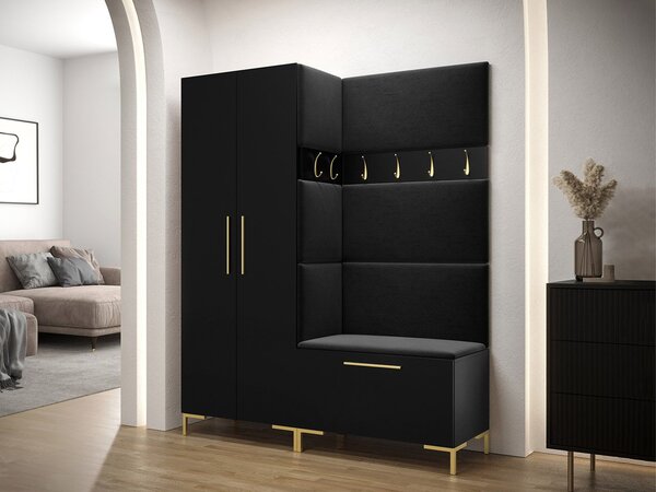 Set mobilier hol I Futura (Negru + Negru). 1070345