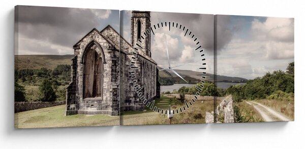 Tablou - Biserica irlandeză (cu ceas) (90x30 cm)