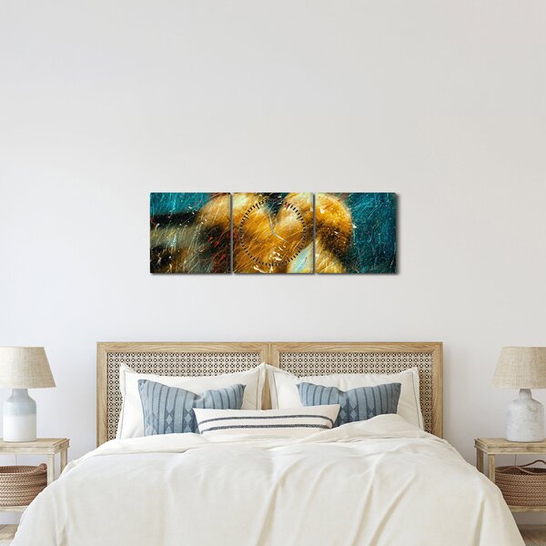 Tablou - Îngerii sărutăndu-se (cu ceas) (90x30 cm)