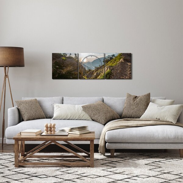 Tablou - Muntele Olimpus (cu ceas) (90x30 cm)