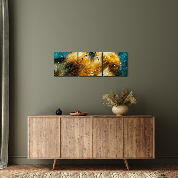 Tablou - Îngerii sărutăndu-se (cu ceas) (90x30 cm)