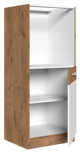 Dulap bucătărie sub cuptor Bronte 60 DP 145 1F BB (stejar lancelot + Alb lucios ). 1058625