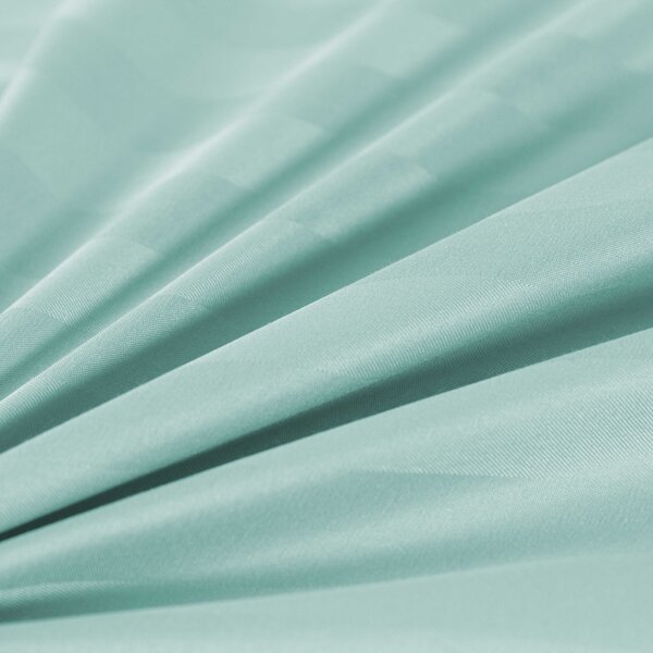 Lenjerie de pat hoteliera din microfibra JASMINE menta - dunga 2 cm Dimensiunile lenjeriei: 70 x 90 cm | 140 x 220 cm