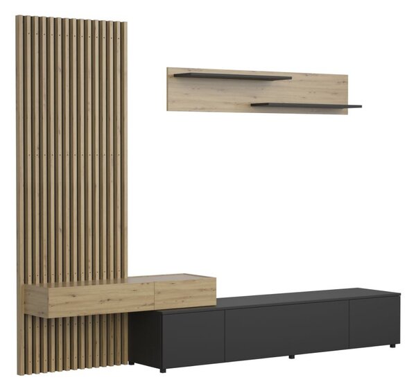 Mobilier living REBOKA (negru + stejar artisan). 1091550