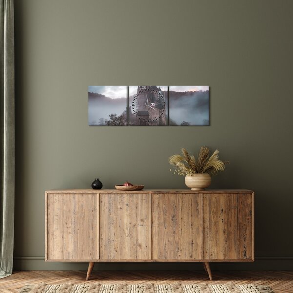 Tablou - Eltz Castle, Germania (cu ceas) (90x30 cm)