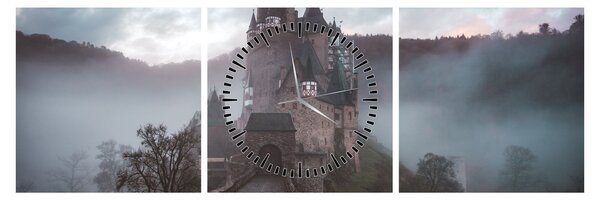 Tablou - Eltz Castle, Germania (cu ceas) (90x30 cm)