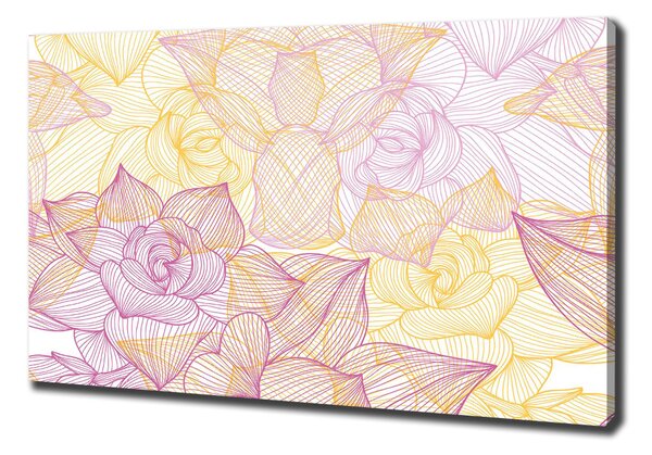 Pictură pe pânză model floral