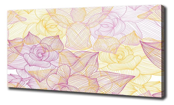 Pictură pe pânză model floral