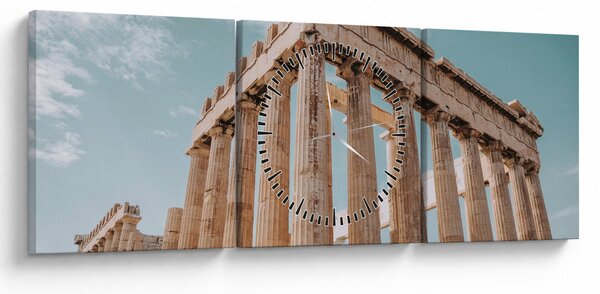 Tablou - Akropolis antic (cu ceas) (90x30 cm)