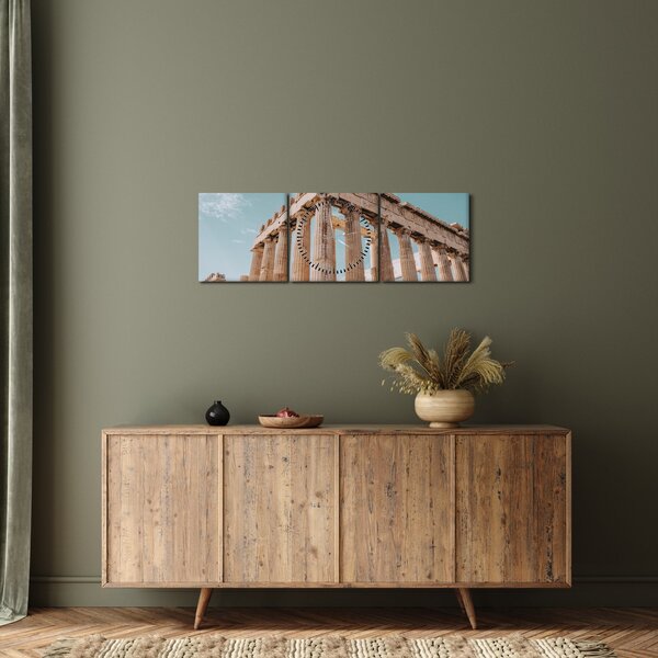 Tablou - Akropolis antic (cu ceas) (90x30 cm)