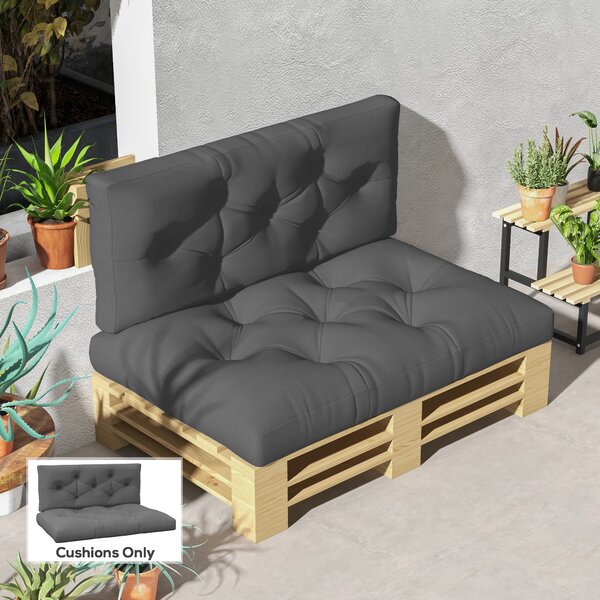 Outsunny Set de 2 Perne pentru Sezut si Spatar pentru Exterior