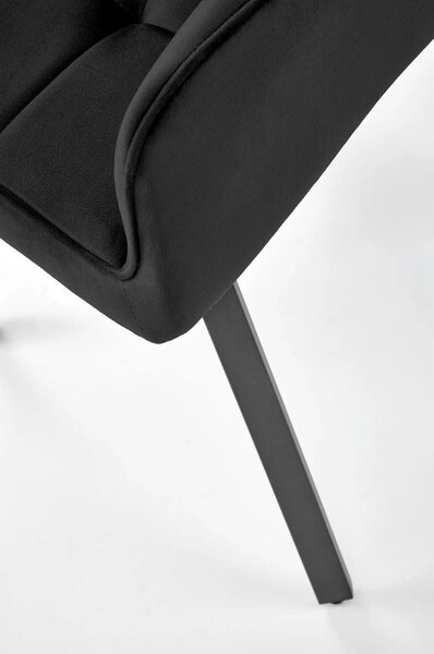 Scaun K588, negru - HLR 66, stofa catifelata/otel, 55x60x89 cm