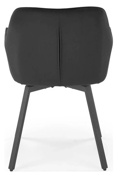 Scaun K588, negru - HLR 66, stofa catifelata/otel, 55x60x89 cm