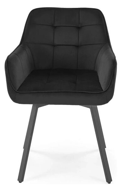 Scaun K588, negru - HLR 66, stofa catifelata/otel, 55x60x89 cm