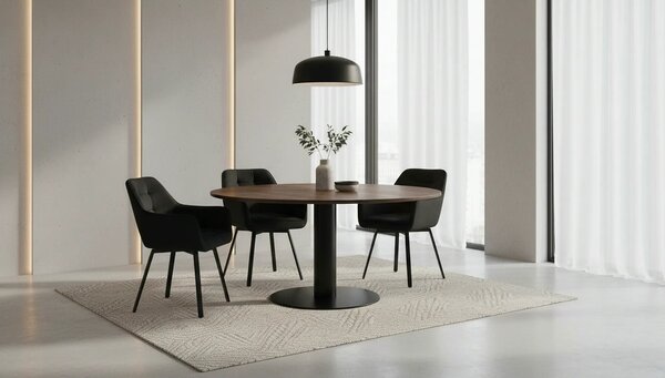 Scaun K588, negru - HLR 66, stofa catifelata/otel, 55x60x89 cm