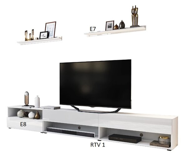 Mobilier living Berny 26 (negru + negru lucios). 1036089