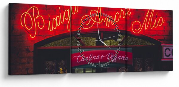 Tablou - Amore Mio (cu ceas) (90x30 cm)