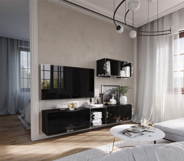 Mobilier living Berny 22 (alb + alb lucios). 1036084