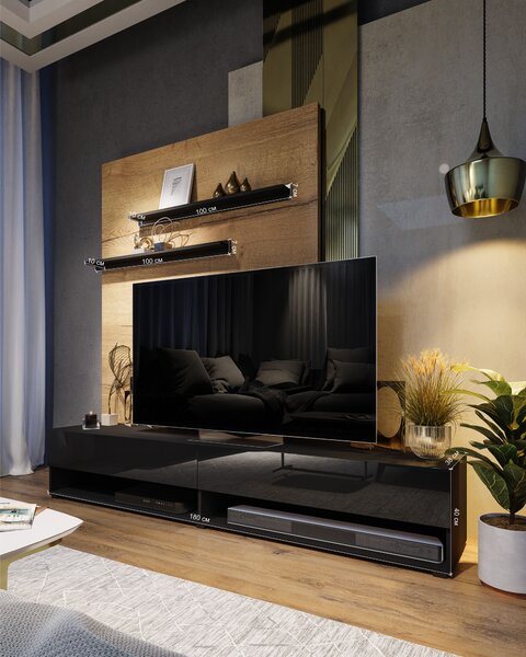 Mobilier living Berny 33 (alb + alb lucios). 1036092