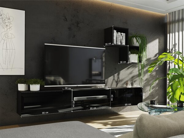 Mobilier living Berny 35 (alb + alb lucios). 1036094