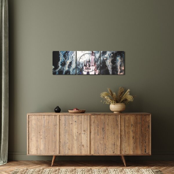 Tablou - Regatul fermecat (cu ceas) (90x30 cm)