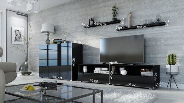Mobilier living Berny 47 (alb + alb lucios). 1041470