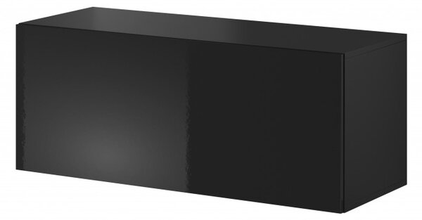 Masă TV/dulap Viktor 01 (negru + negru lucios). 1048388