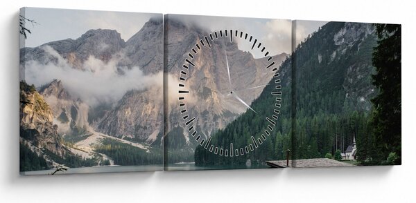 Tablou - Lake Prags (cu ceas) (90x30 cm)