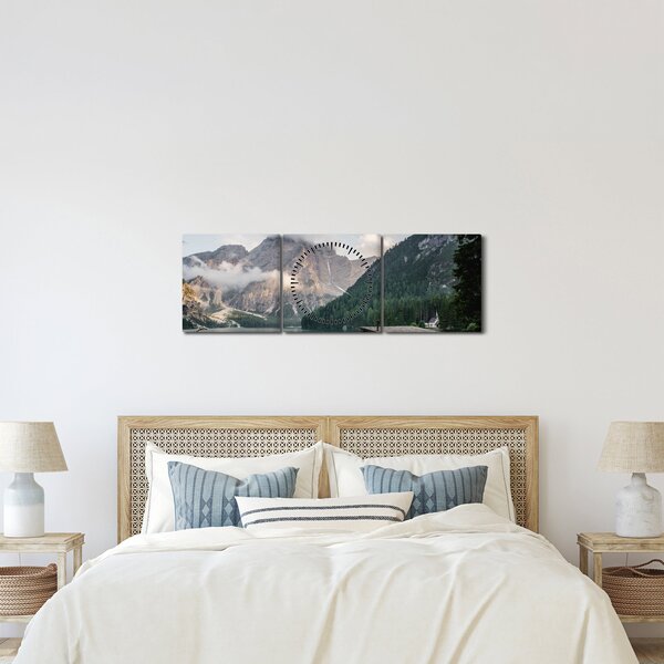 Tablou - Lake Prags (cu ceas) (90x30 cm)