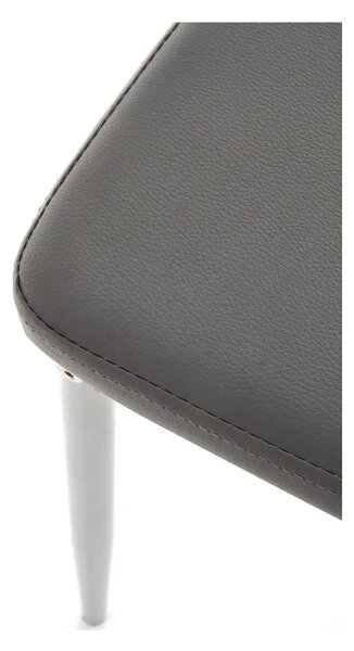 Scaun tapitat K202, gri/crom, piele ecologica/metal, 44X54X97 CM