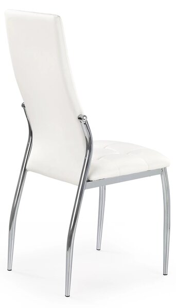 Scaun bucatarie inox K209, alb/crom, 43x54x101 cm