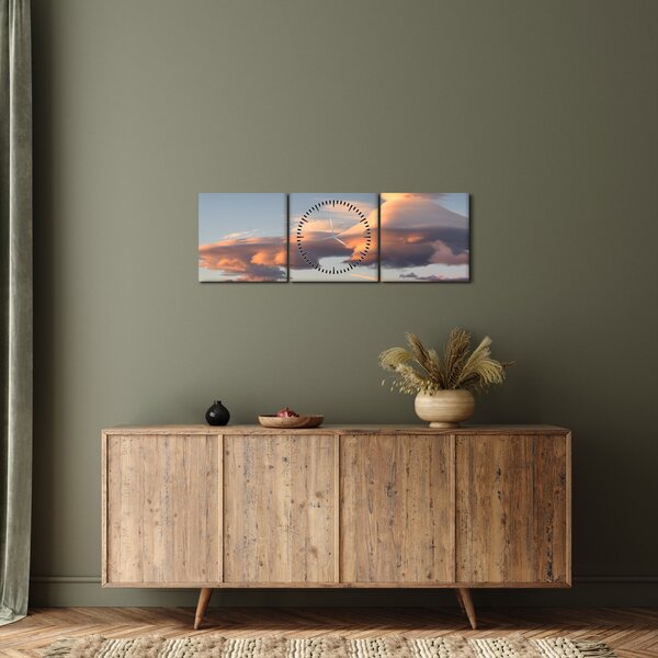 Tablou - Cerul magic (cu ceas) (90x30 cm)