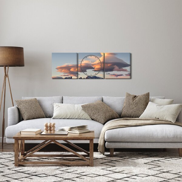 Tablou - Cerul magic (cu ceas) (90x30 cm)