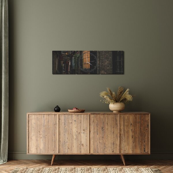 Tablou -Strada din Londra (cu ceas) (90x30 cm)