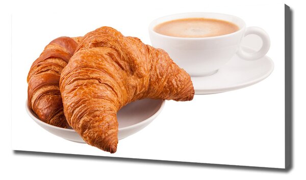 Tablouri tipărite pe pânză Cornuri și cafea
