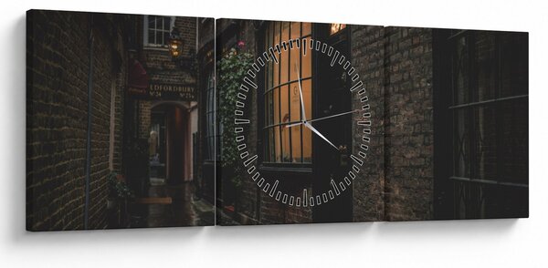 Tablou -Strada din Londra (cu ceas) (90x30 cm)