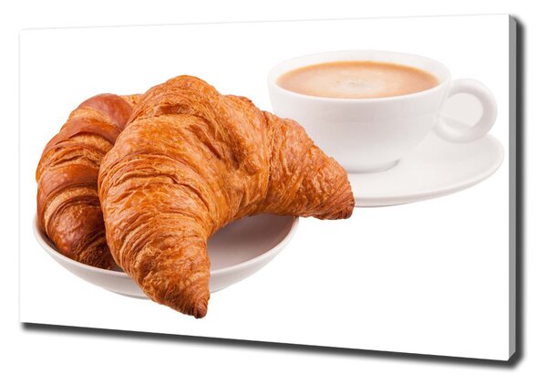 Tablouri tipărite pe pânză Cornuri și cafea