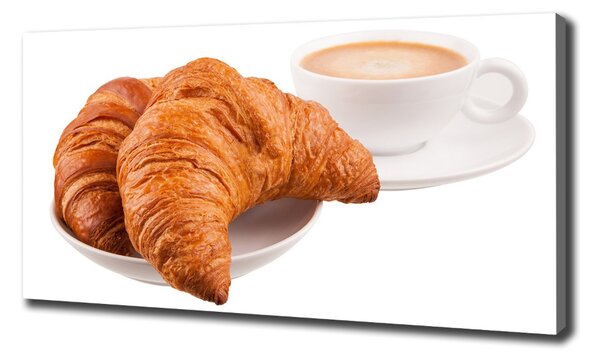 Tablouri tipărite pe pânză Cornuri și cafea