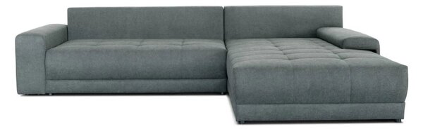 Coltar de living extensibil ADRIA, universal, stofa catifelata albastr