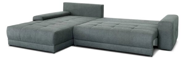 Coltar de living extensibil ADRIA, universal, stofa catifelata albastr