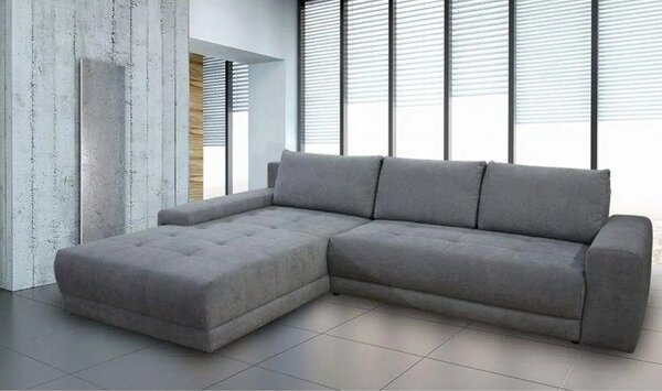 Coltar de living extensibil ADRIA, universal, stofa catifelata albastr