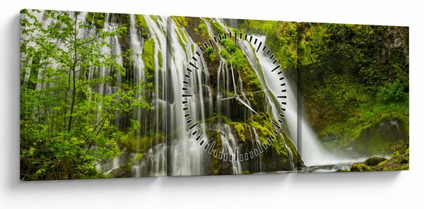 Tablou - Cascada, Wind River Valley (cu ceas) (90x30 cm)