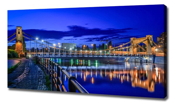 Tablou canvas Wroclaw pe timp de noapte