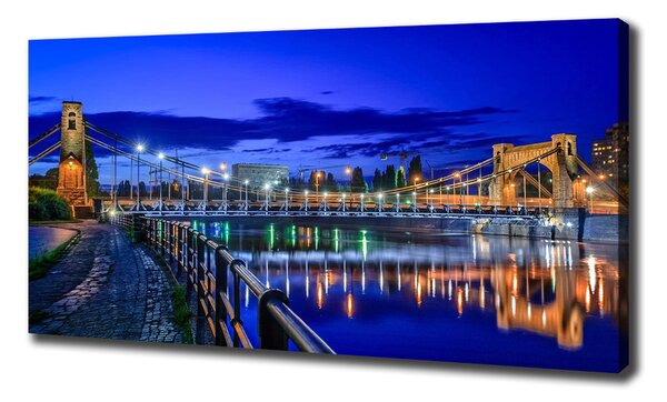 Tablou canvas Wroclaw pe timp de noapte